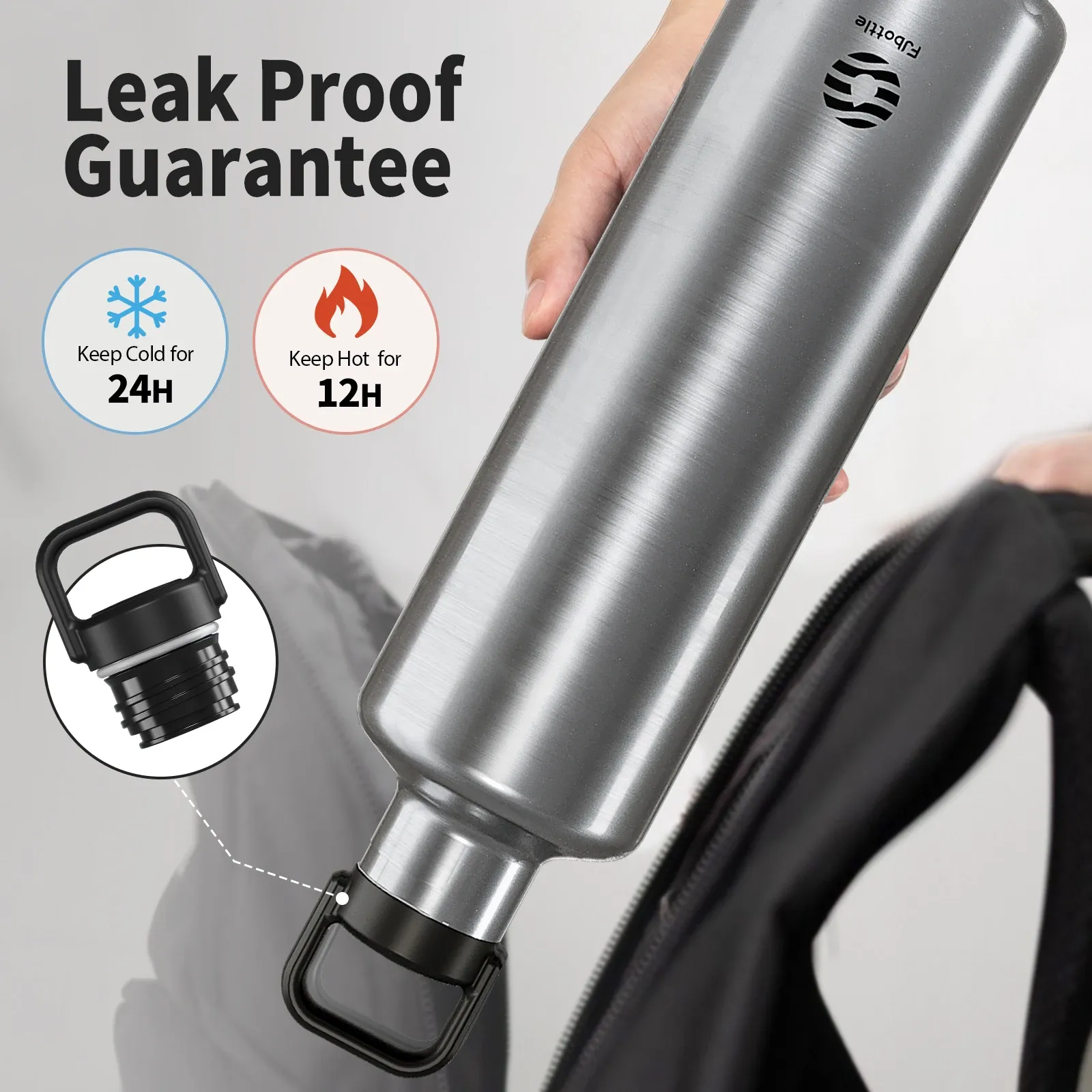 Feijian 1750ml Stainless Steel Vacuum Thermos with Carry Bag