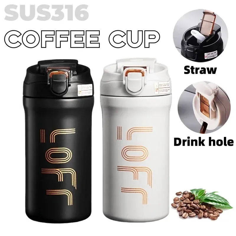 600ml Insulated Straw Tumbler with Leakproof Lid