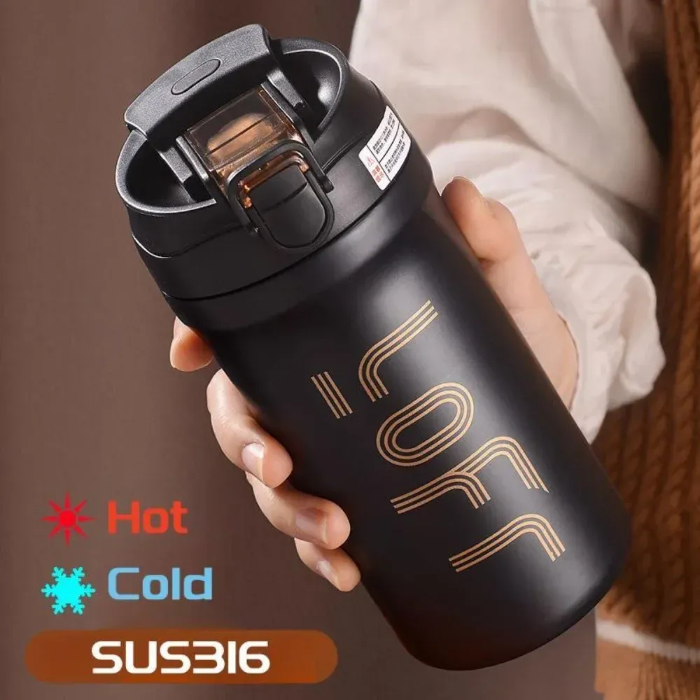600ml Insulated Straw Tumbler with Leakproof Lid