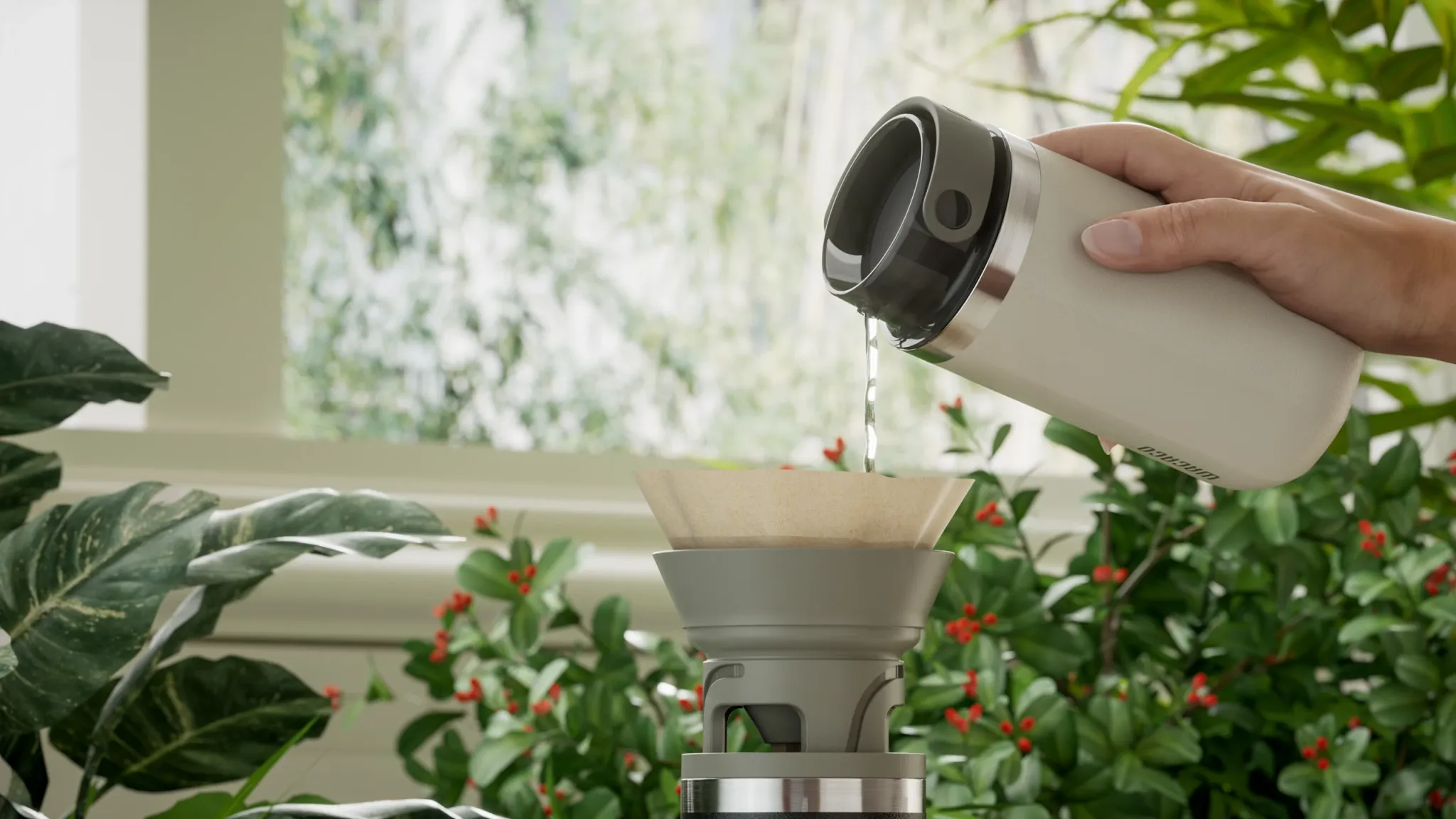 WACACO EXAFLOW Push-Button Drinking Lid with Handle