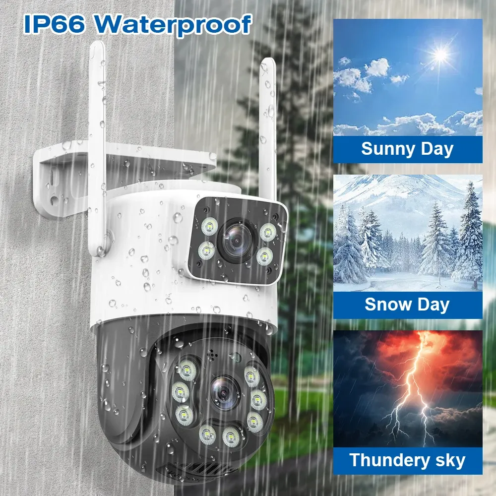 DDBROUGEN A36B 4K Dual-Lens WiFi PTZ Security Camera