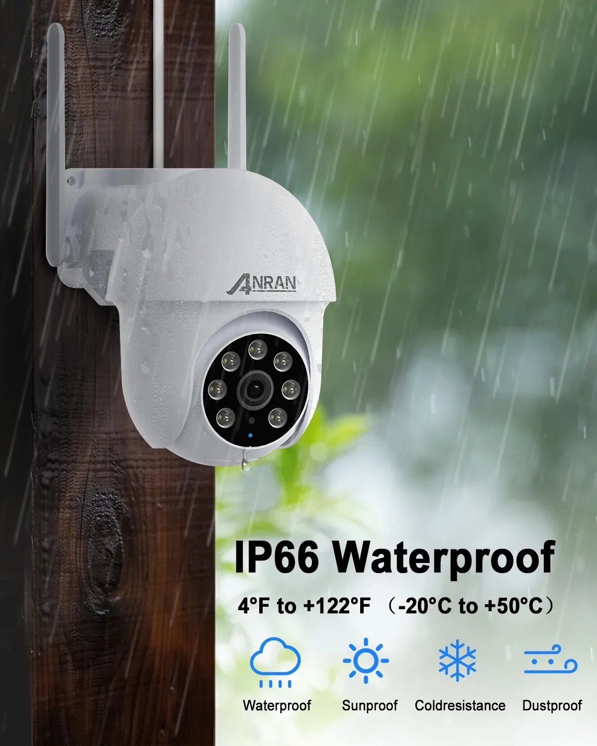 ANRAN 5MP Dual-Band Wired Dome Security Camera