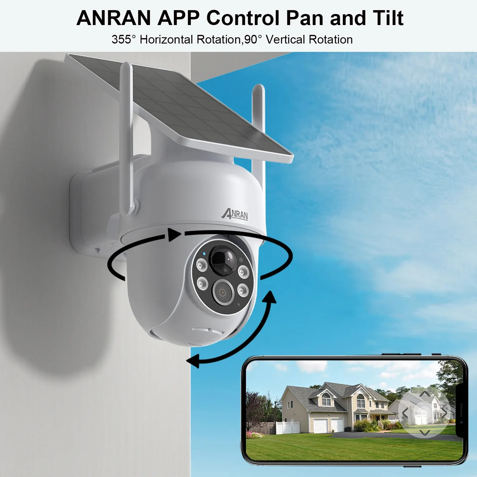 ANRAN Solar WiFi Outdoor Security Camera Q4