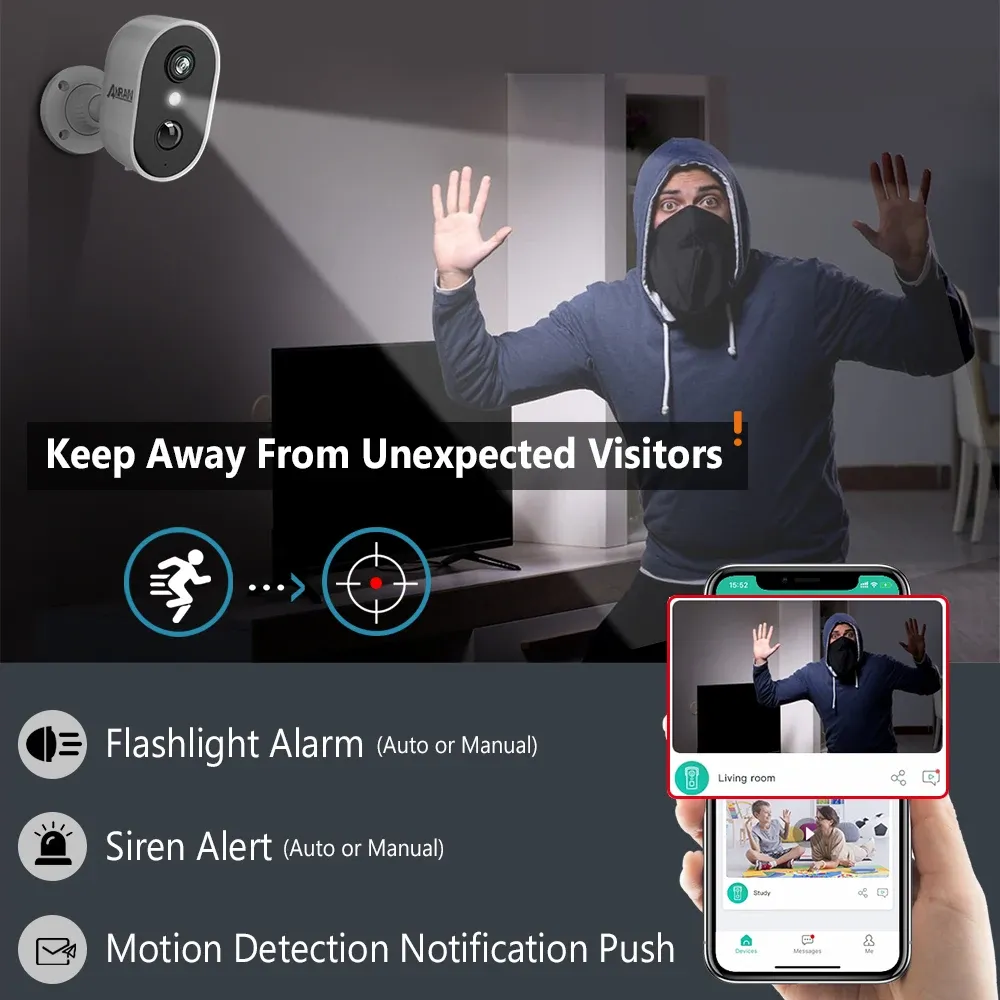 ANRAN C2 2K Wireless Battery Security Camera