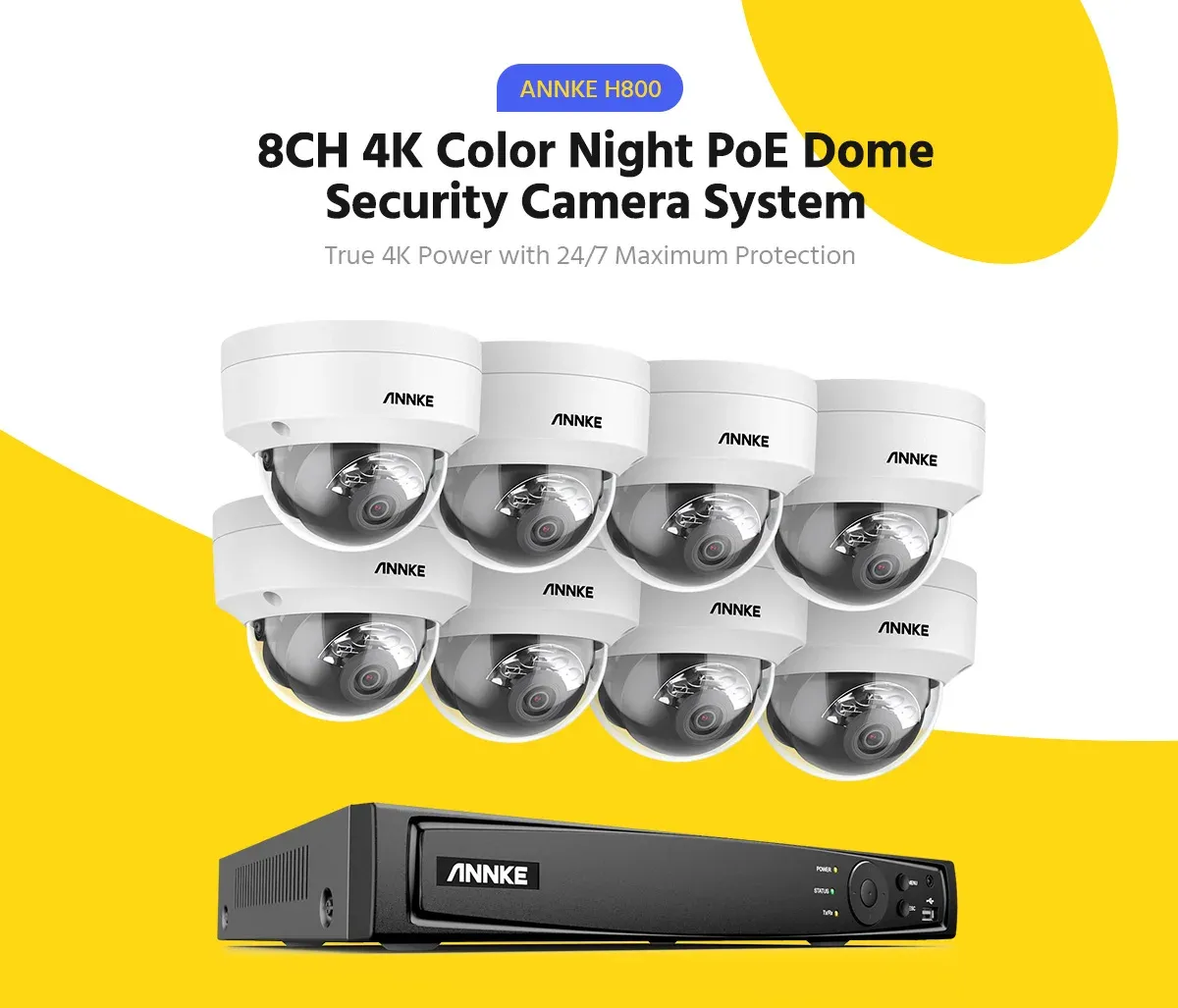 ANNKE 4K PoE 8-Channel NVR Security Camera Kit