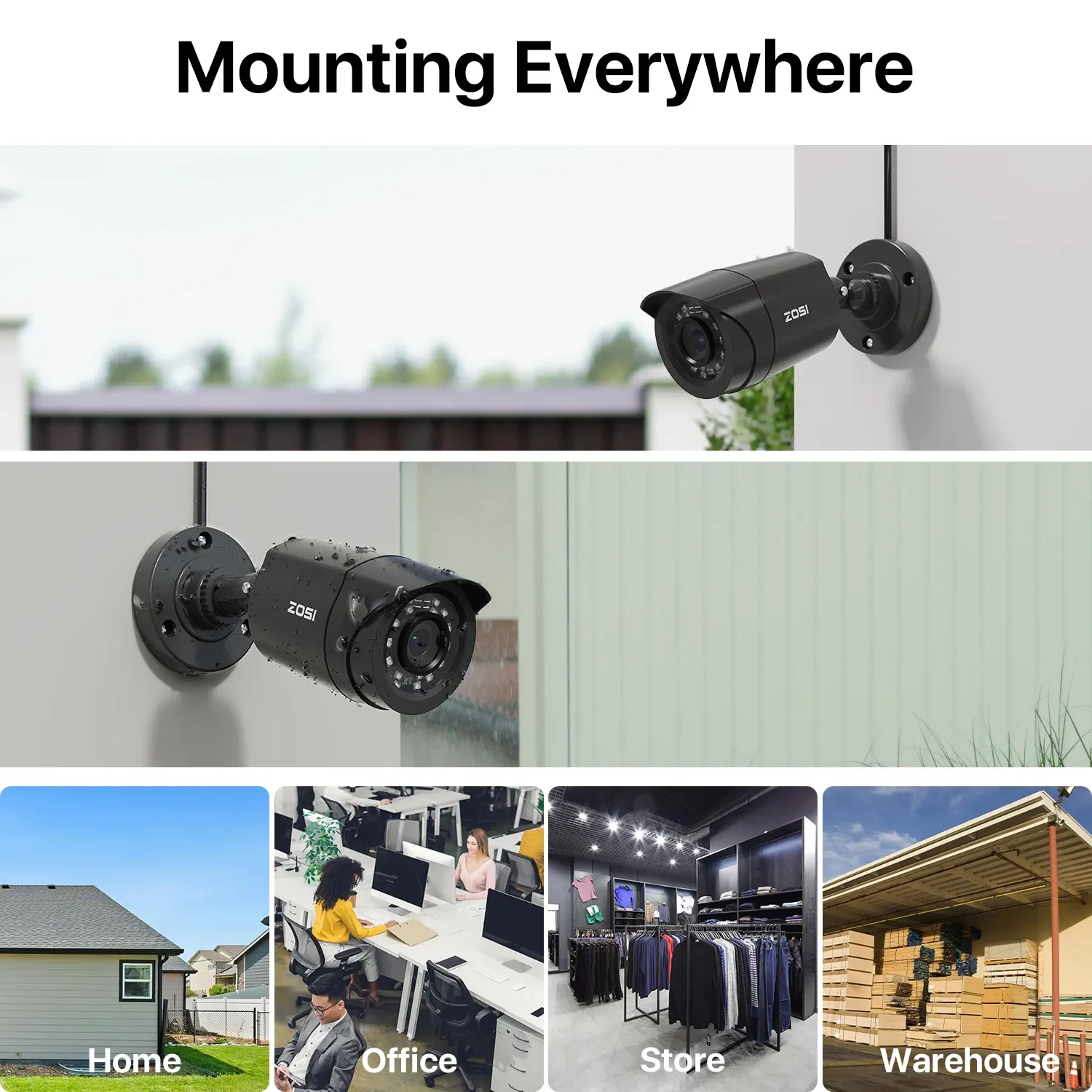 ZOSI 16-Channel 5MP Lite Wired CCTV Security Kit with Human and Vehicle Detection