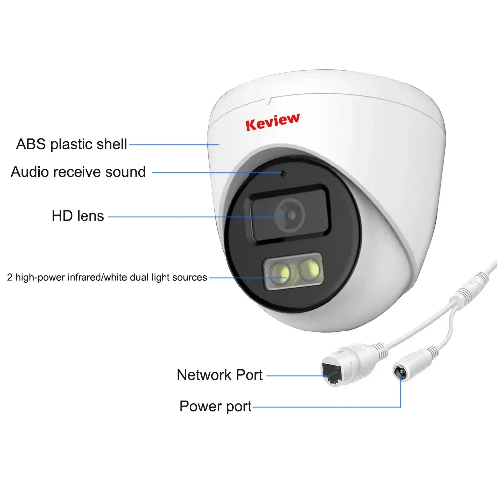 Keview 8MP PoE Dome IP Security Camera