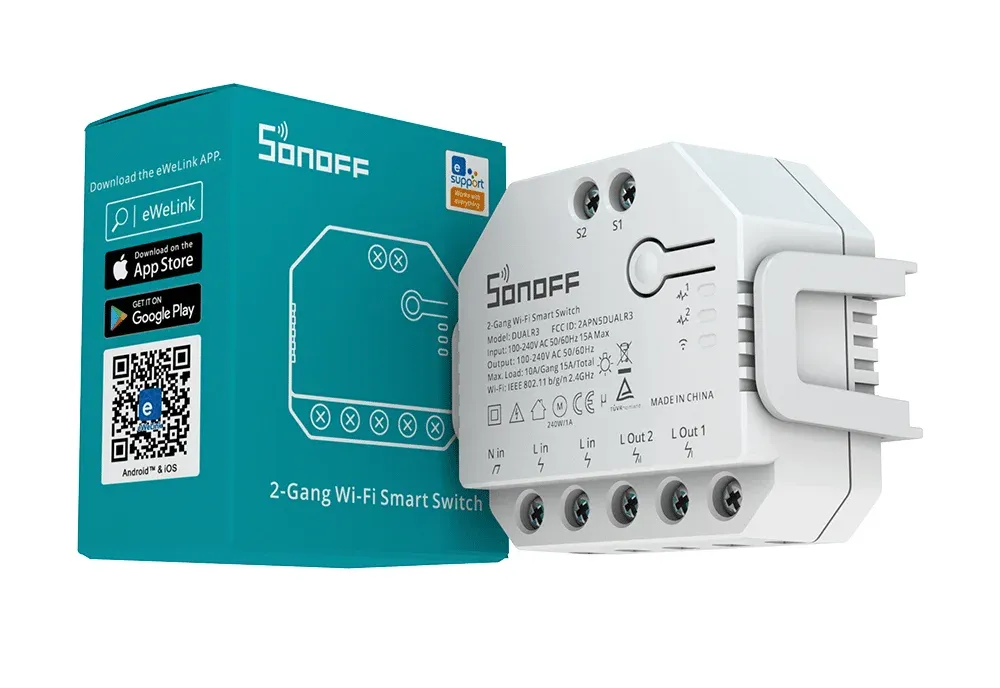 Sonoff DUALR3 Dual Relay Wi‑Fi Smart Switch with Power Metering
