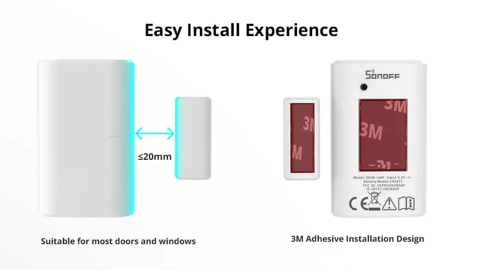 SONOFF SNZB-04P Zigbee Door and Window Contact Sensor