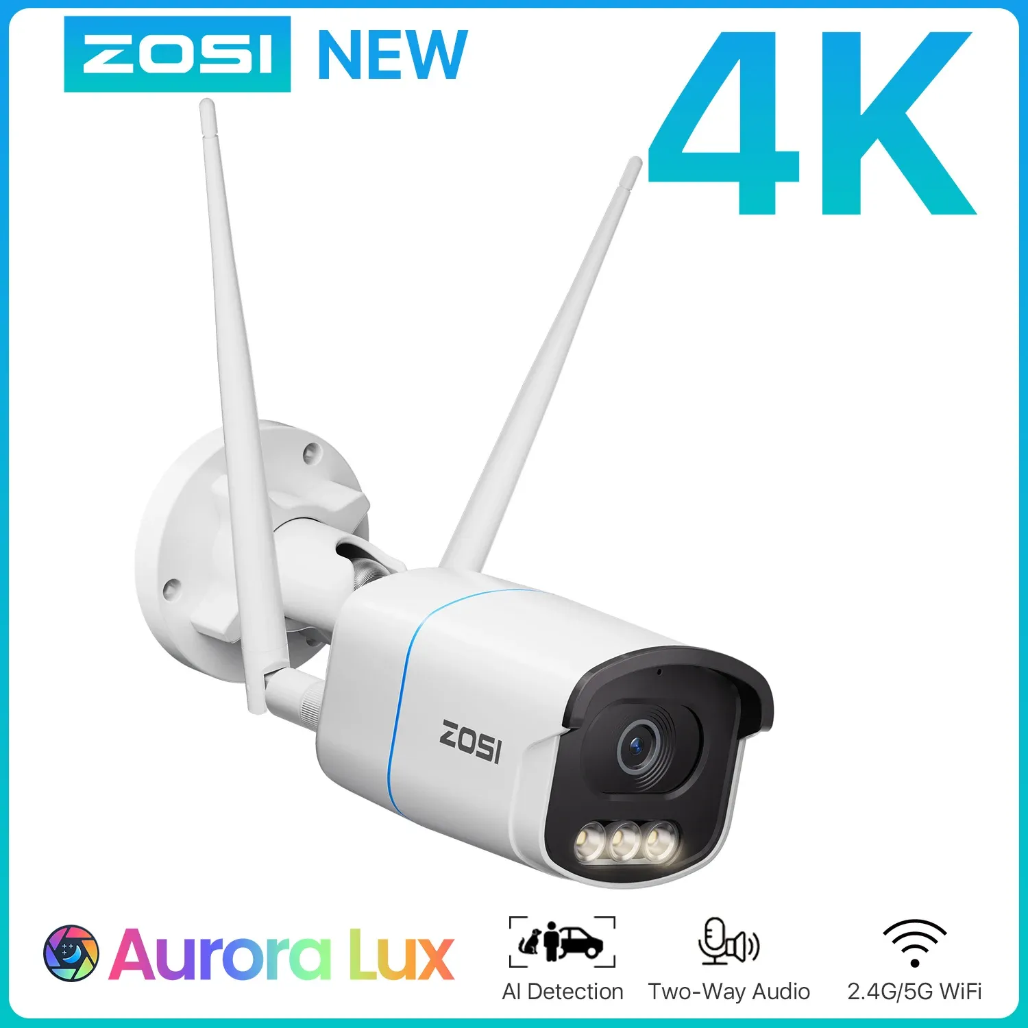 ZOSI C186A 4K Aurora Lux WiFi Outdoor Bullet Camera