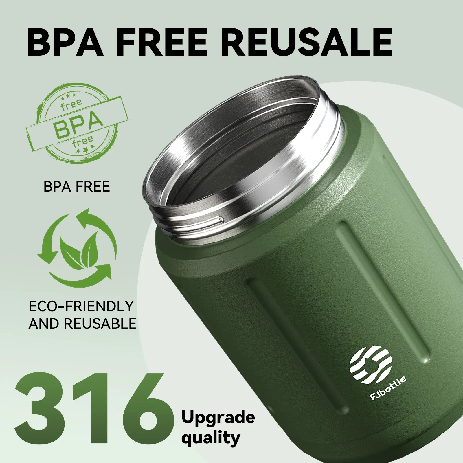 Fjbottle 750ml Stainless Steel Food Thermos Lunch Jar