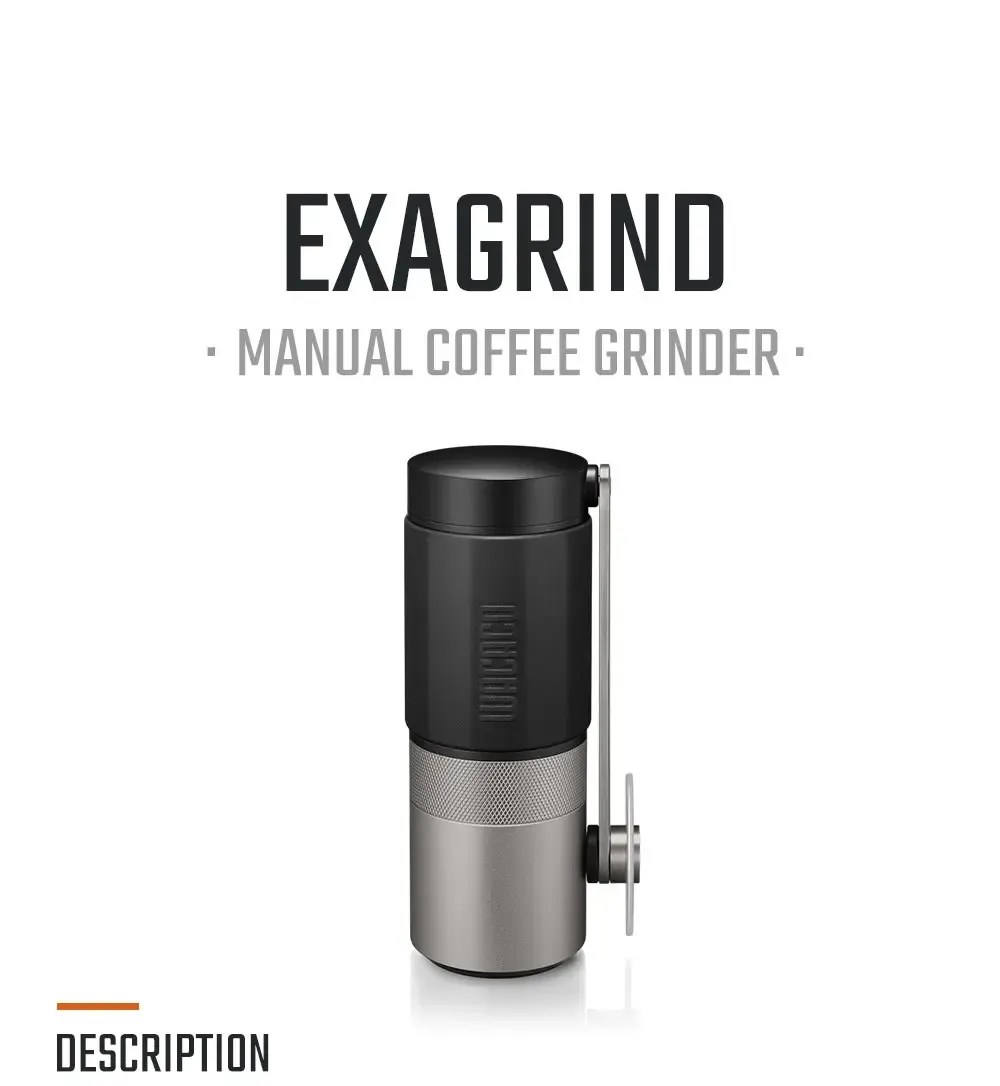 Wacaco Exagrind Portable Manual Coffee Grinder with 38mm Steel Burr