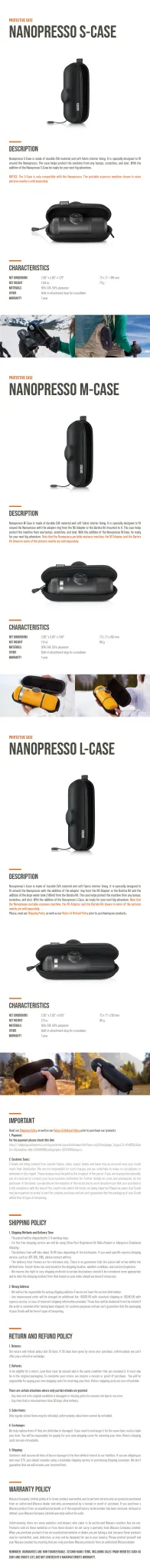 Wacaco Nanopresso EVA Travel Case
