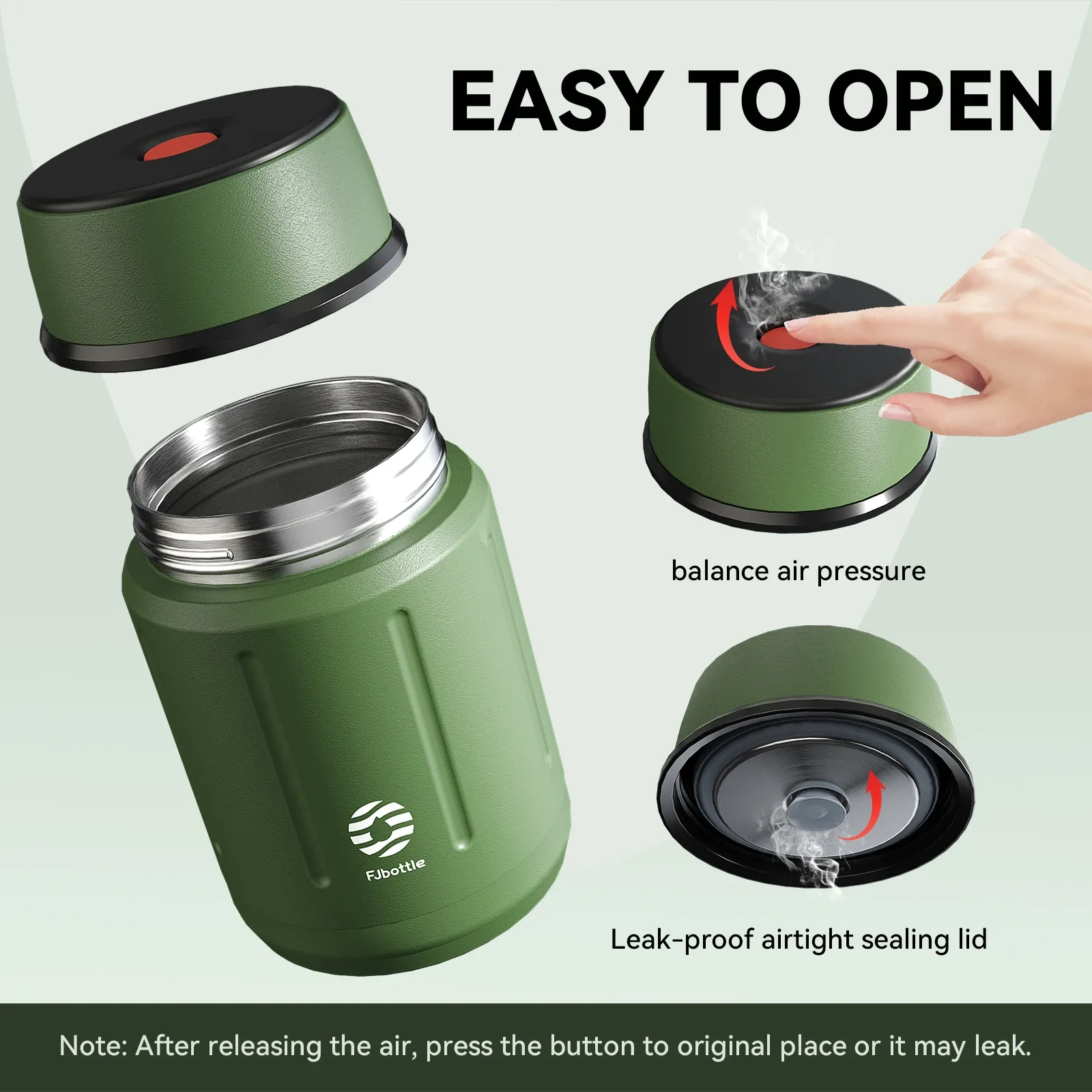 Fjbottle 750ml Stainless Steel Food Thermos Lunch Jar