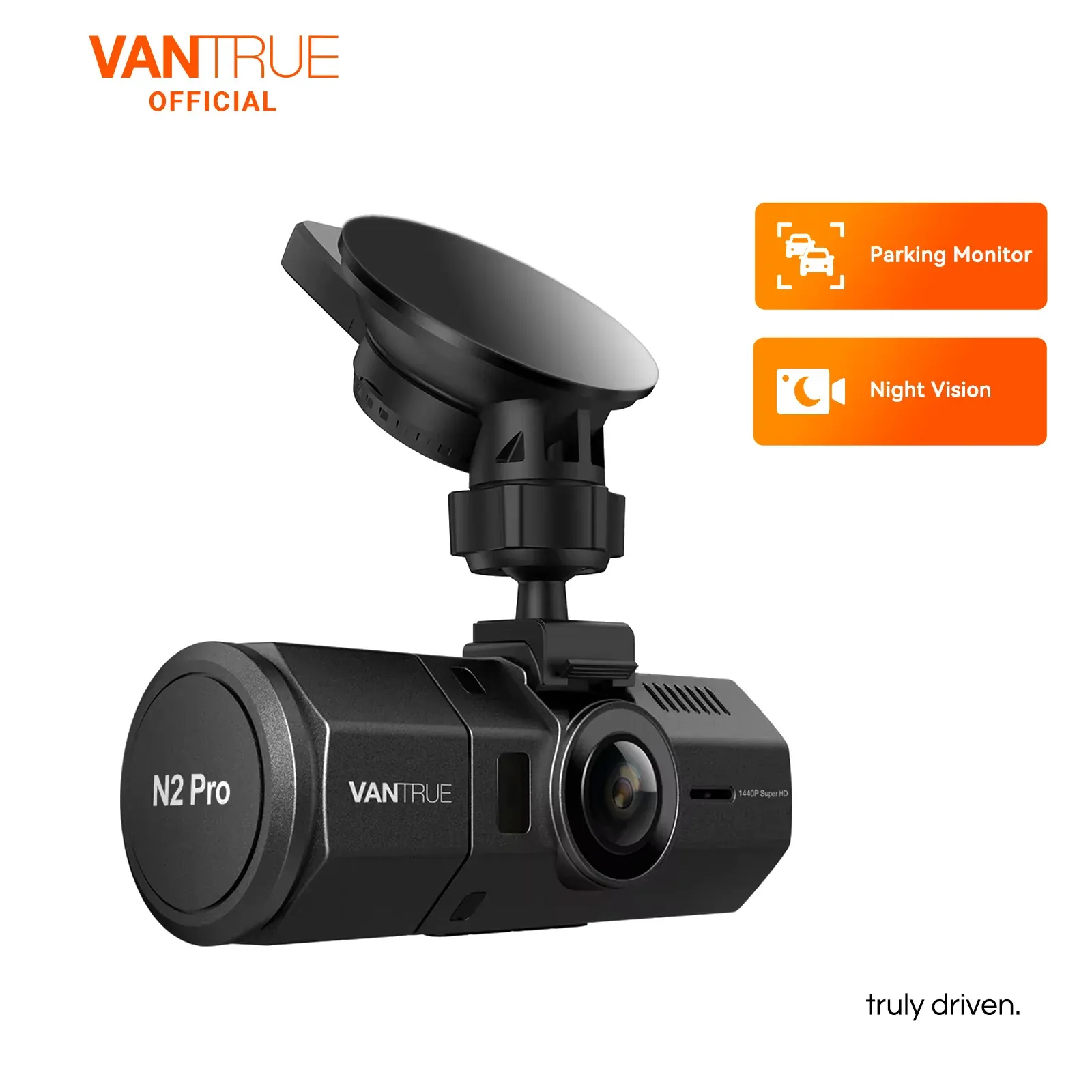 Vantrue N2 Pro Dual Dash Cam with Infrared Cabin Recording