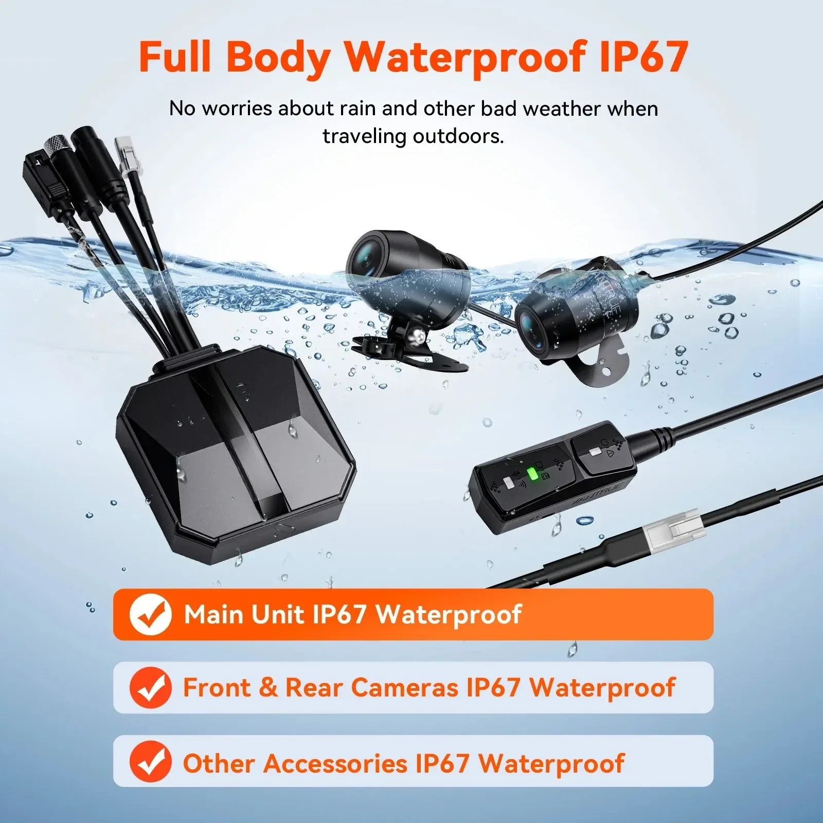 Vantrue F1 4K Waterproof Motorcycle Dash Cam