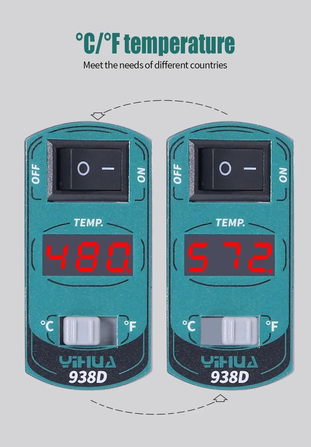 YIHUA 938D Portable Hot Tweezers Soldering Station