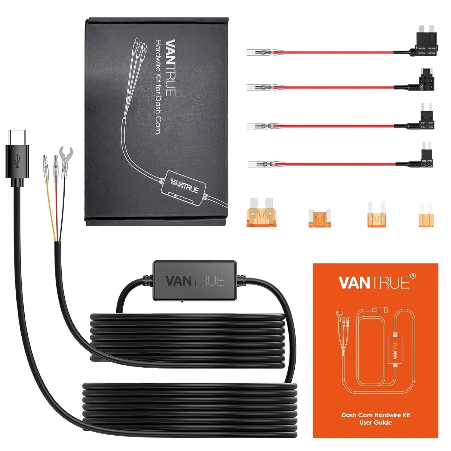 Vantrue Type-C Dash Cam Hardwire Kit with Low-Voltage Protection
