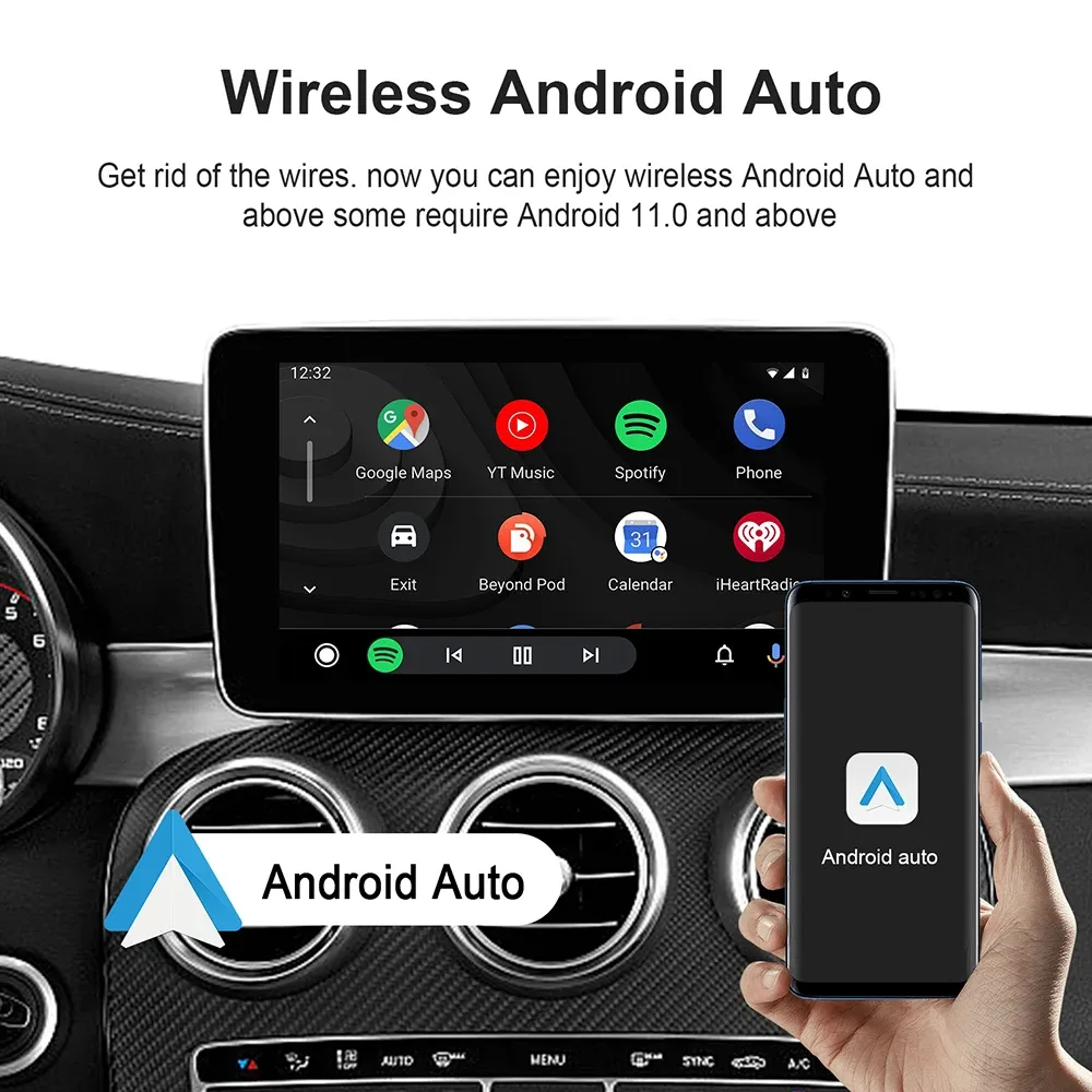 LEXXSON Wireless CarPlay and Android Auto AI Box