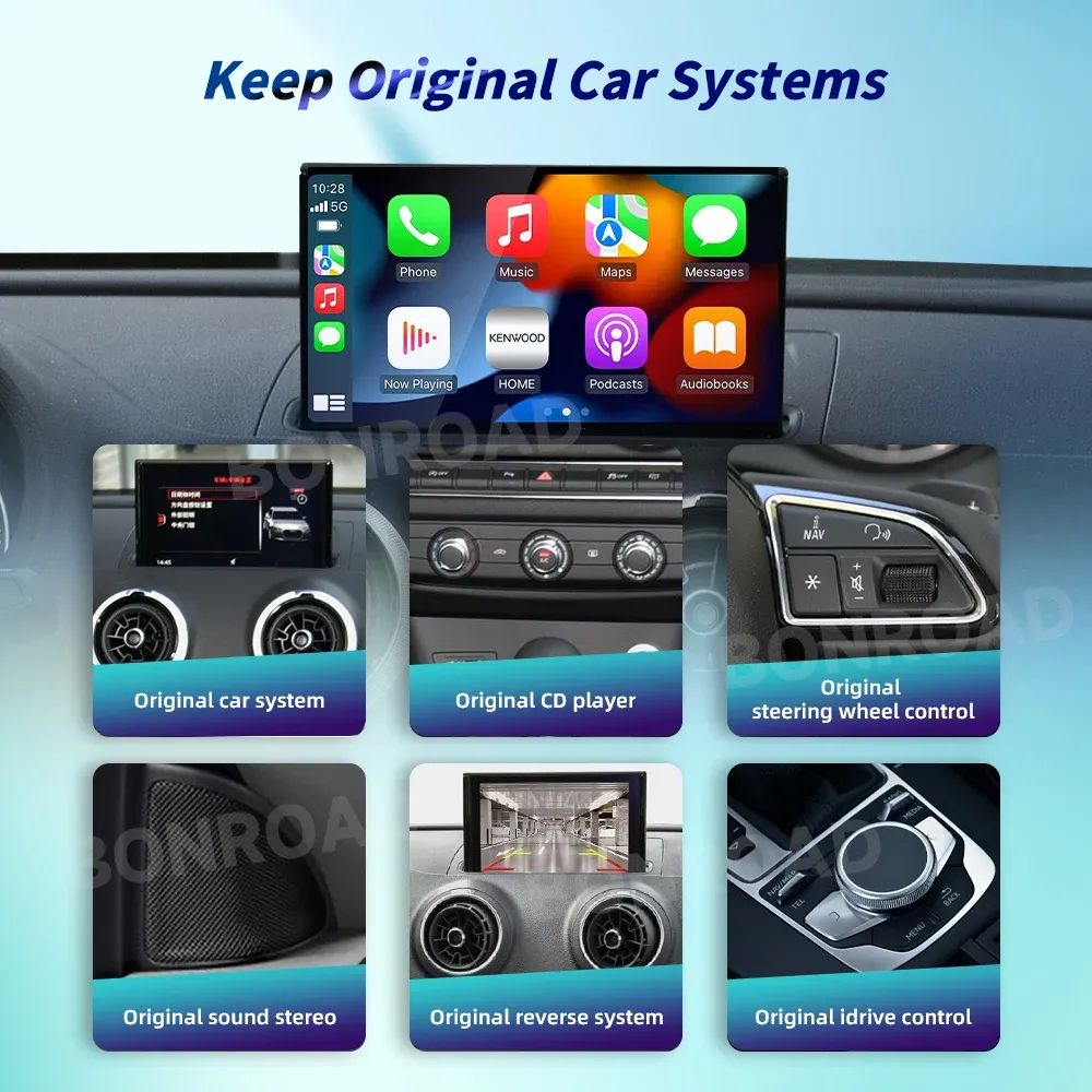 BONROAD Wireless CarPlay Retrofit for Audi A3 8V