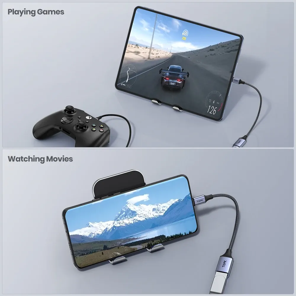 TOPK A10 USB-C to USB-A OTG Adapter Cable