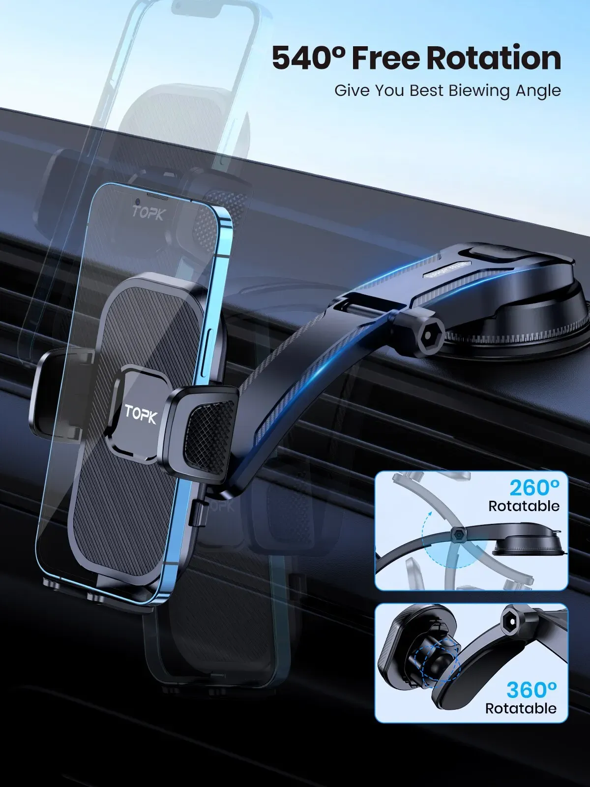 Xiaomi Gravity Car Phone Mount for Vent, Dashboard and Windshield