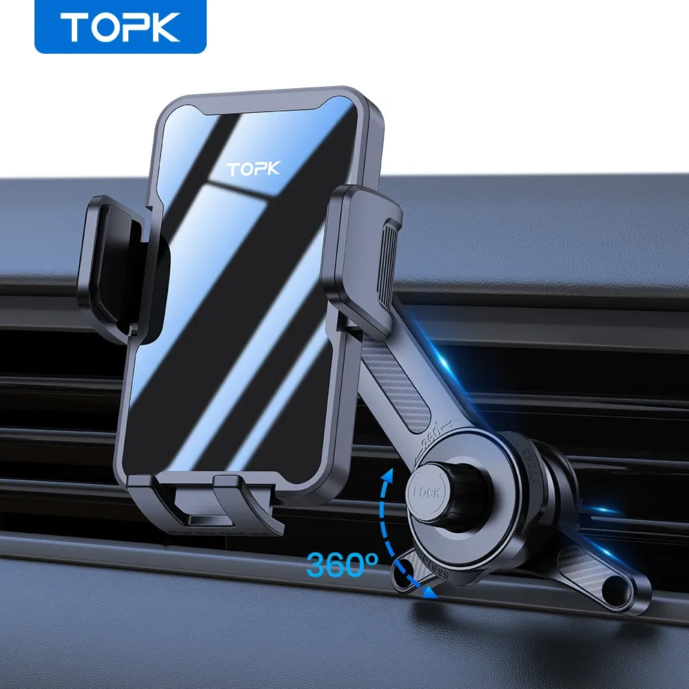 TOPK Heavy-Duty Air Vent Car Phone Holder for Large Phones