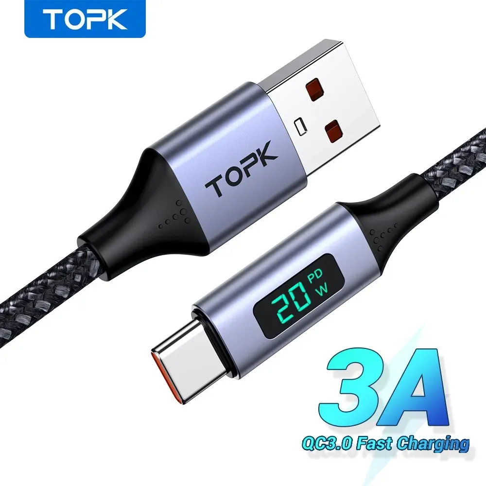 Xiaomi TOPK Digital Display USB Charging Cable