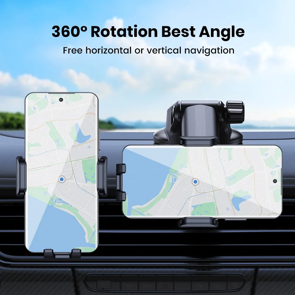 TOPK 360° Strong Suction Car Phone Mount for Dashboard and Windshield