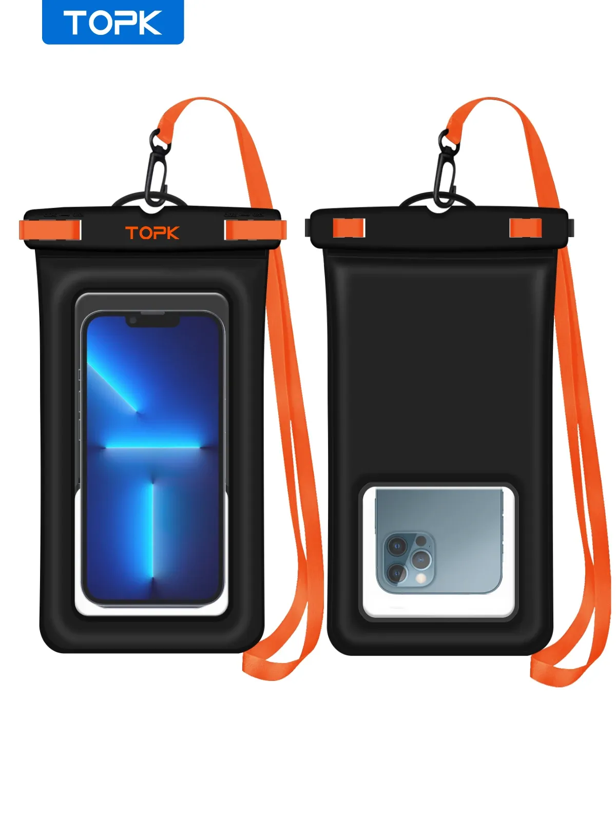 TOPK iPX8 Waterproof Phone Pouch for Swimming and Travel