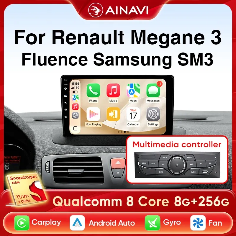 Ainavi Renault Megane 3 Wireless CarPlay Stereo