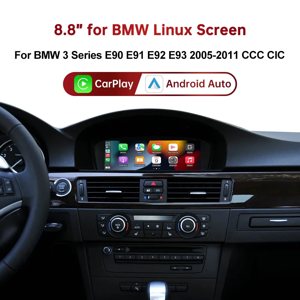 RoadTop 8.8-Inch Wireless CarPlay Display for BMW E60/E90 CCC CIC