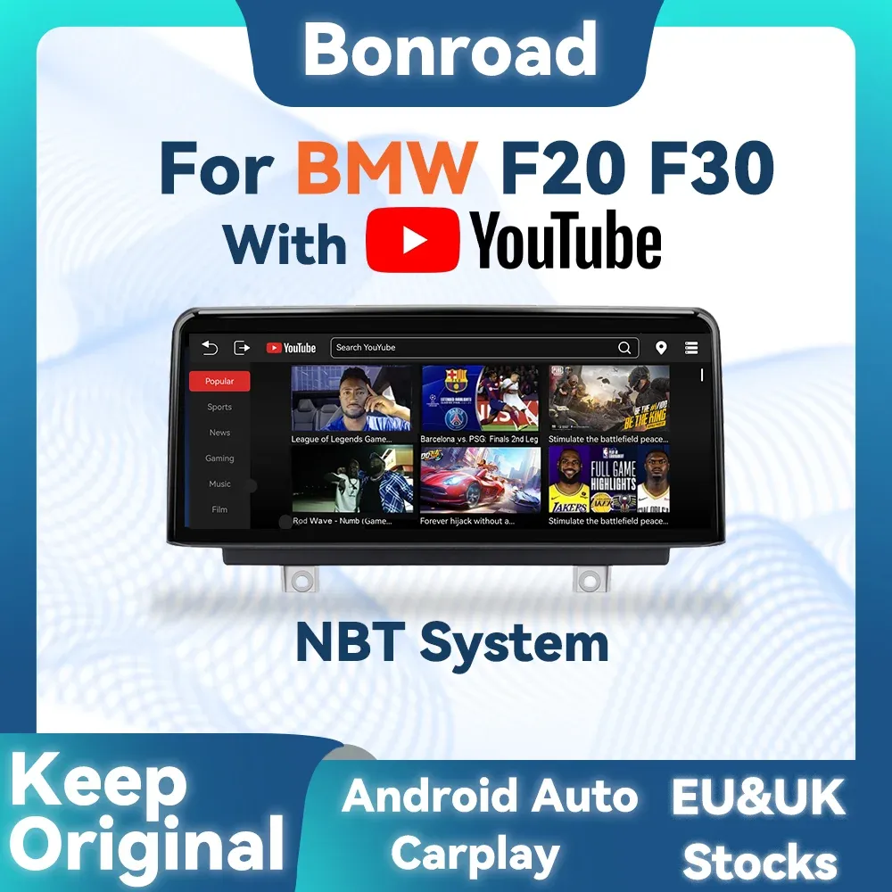 BONROAD Wireless CarPlay Multimedia Screen for BMW F20/F30