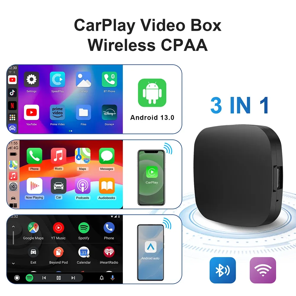 Rhythm Android 13 Wireless CarPlay AI Box for Dacia
