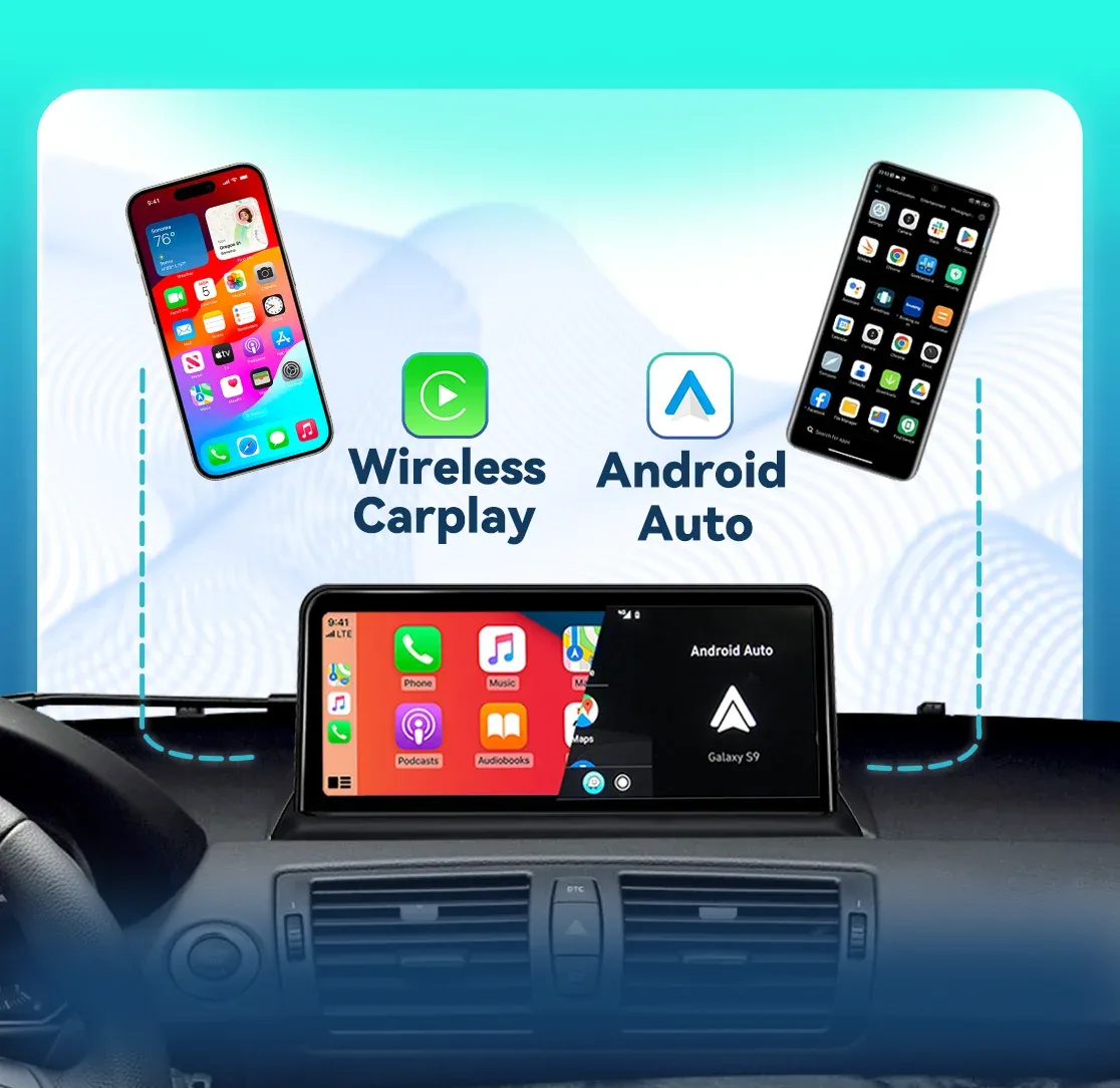 BONROAD 10.25-Inch Wireless CarPlay Display for BMW 1 Series E87/E81/E82/E88