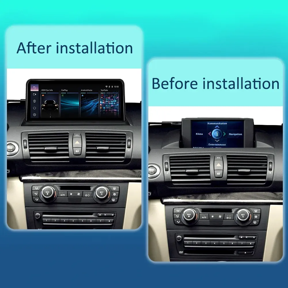 BONROAD 10.25-Inch Wireless CarPlay Display for BMW 1 Series E87/E81/E82/E88