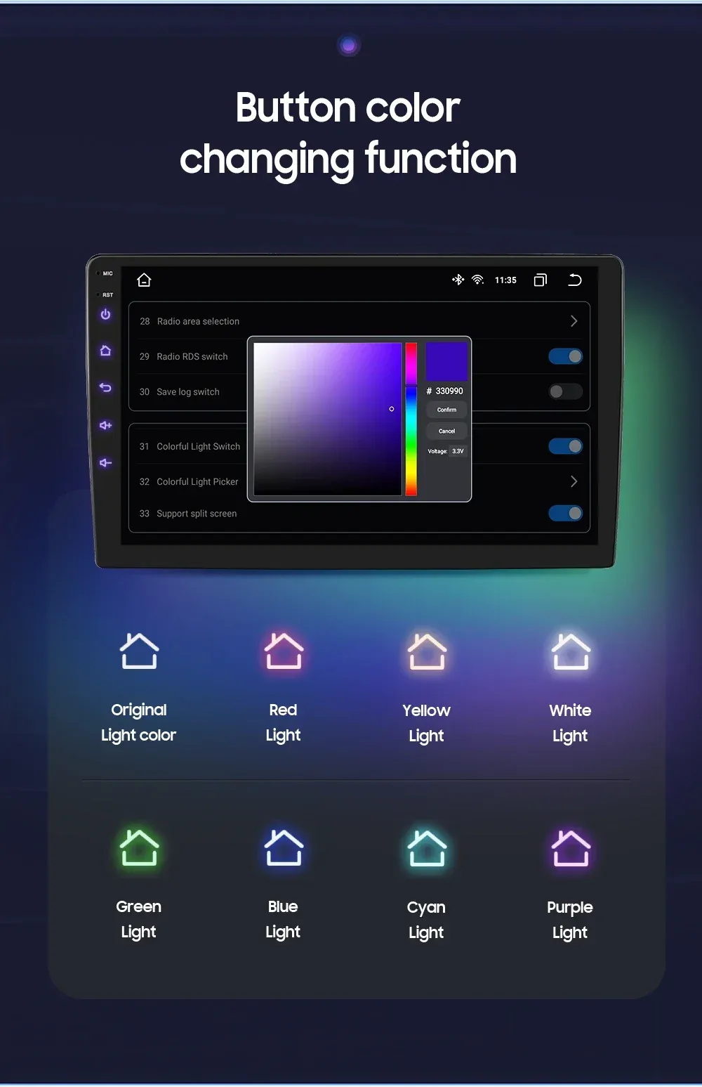 Ossuret 9-Inch Android 12 Car Radio for Volkswagen