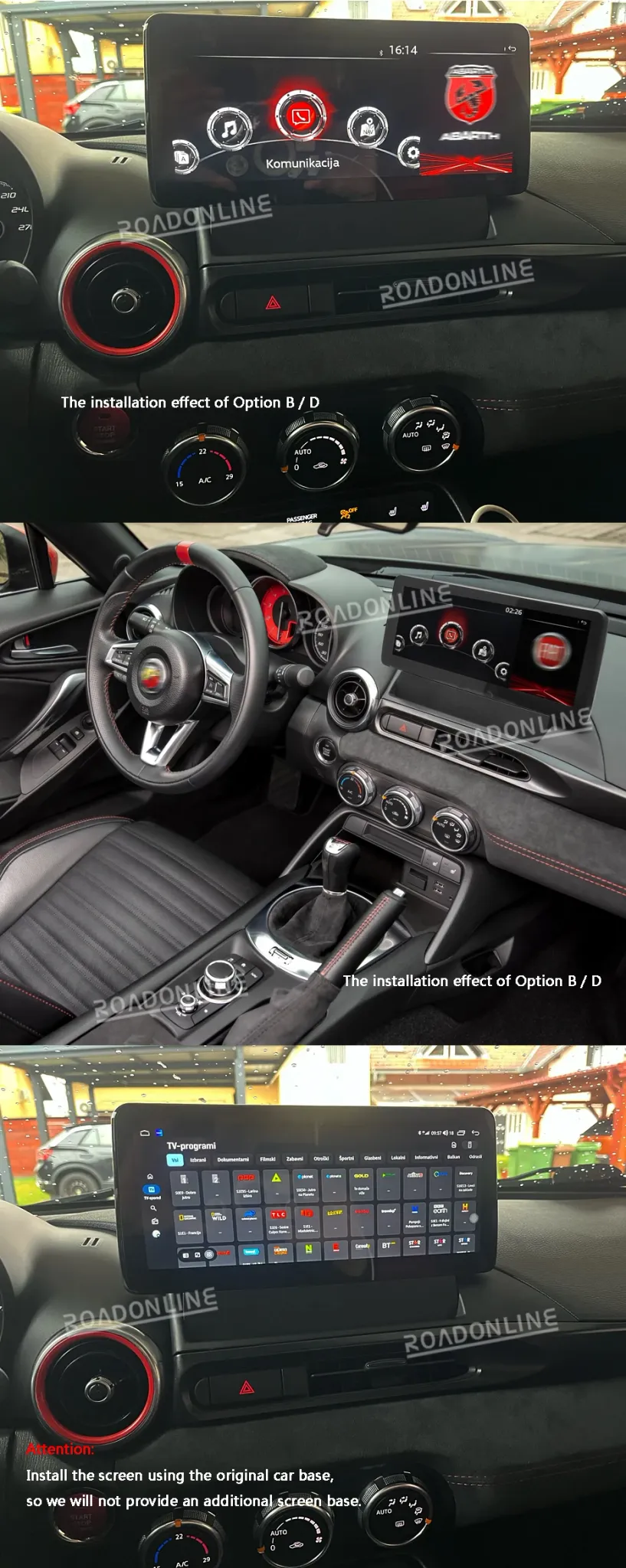 10.25-Inch Android 14 Head Unit for Fiat 124 Spider