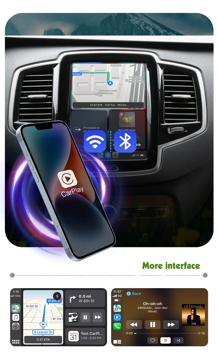ISUDAR Wireless CarPlay Retrofit Module for Volvo Sensus